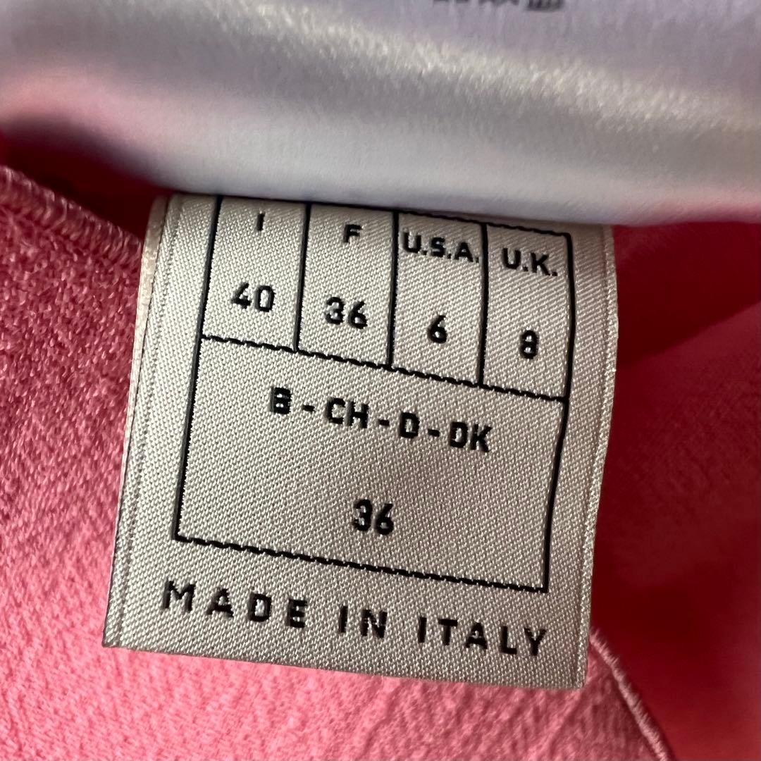 【美品】EMILIO PUCCI フリルワンピース ピンク フレンチスリーブ L