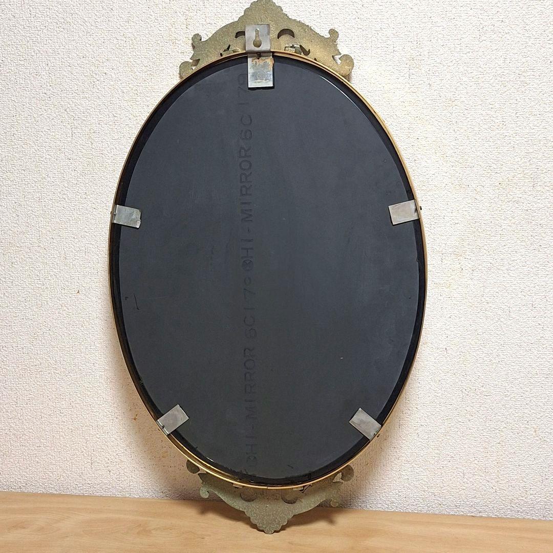 ビンテージ ミラー 鏡 アンティーク　ウォールミラー 壁掛け　真珠