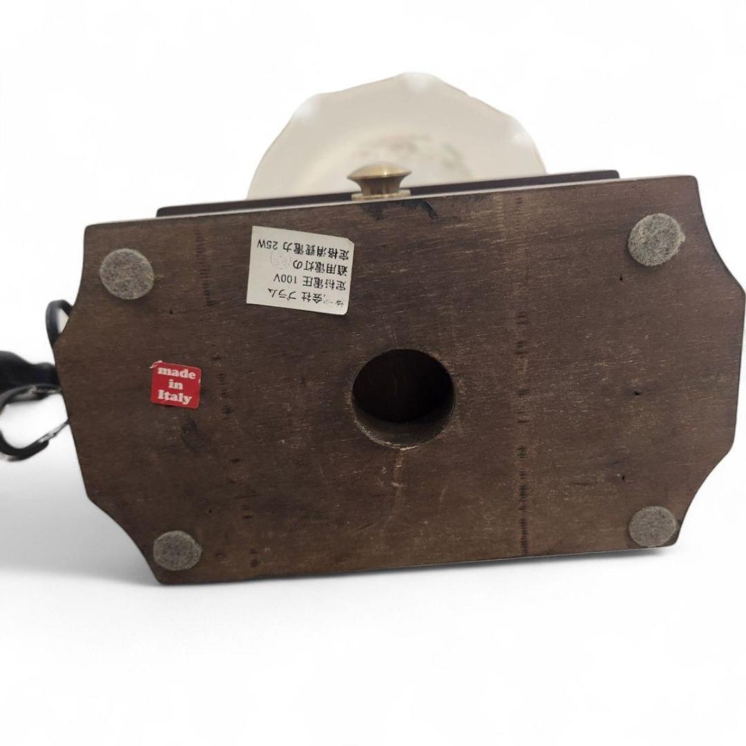 美品 vintage Made in Italy 卓上ランプ 薔薇 小物入れ付き