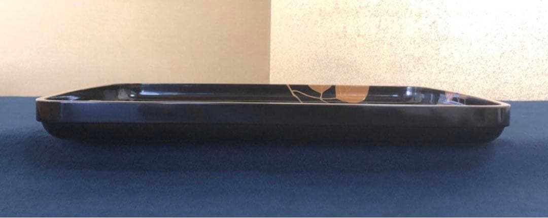 《R》豆蒔絵 螺鈿 蝋色 進物盆 漆匠 鈴木 表朔 共箱 260126く1