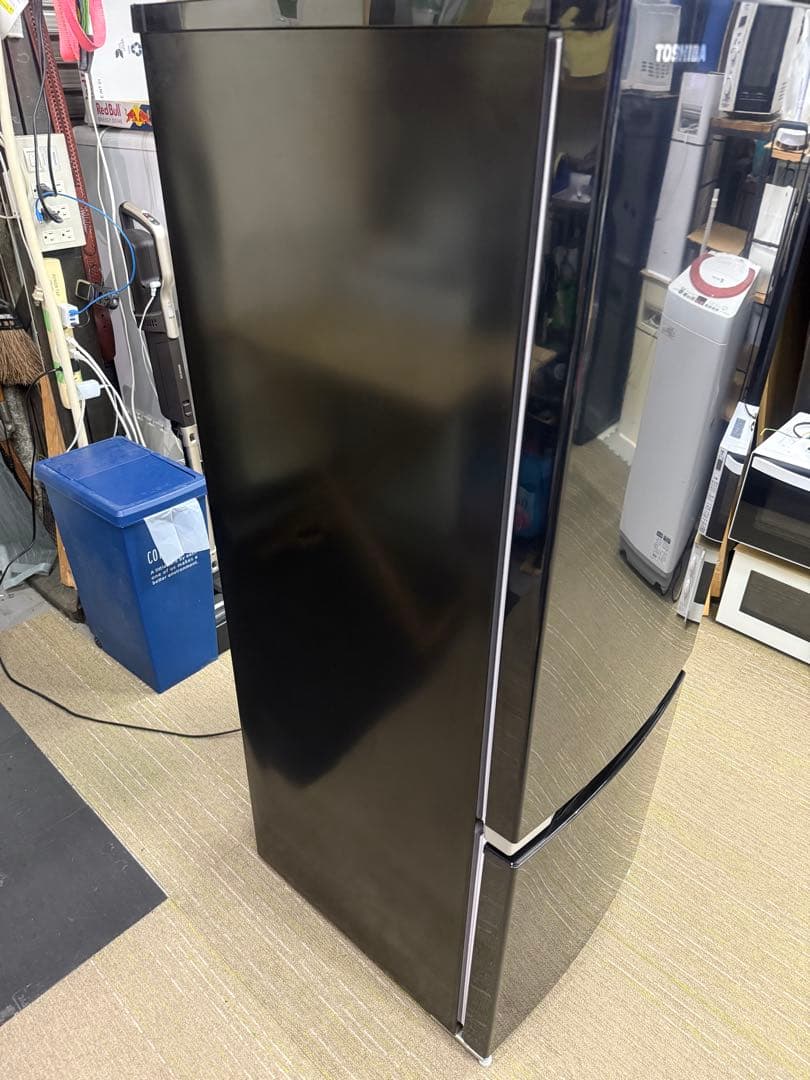 【洗浄消毒作業済】TOSHIBA 171L 冷凍冷蔵庫 GR-M17BS(K)