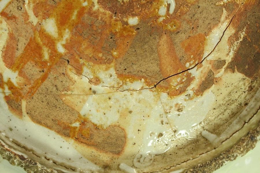 茶道具 唐物 呉須赤絵 鳳花紋 皿 φ33cm(A929)