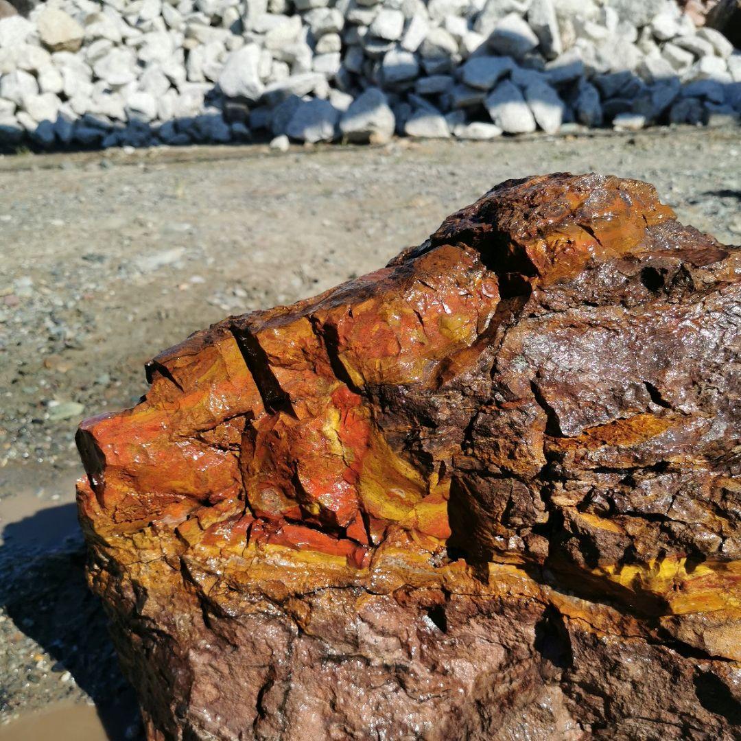 福島産　ジャスパー　81キロ　碧玉　庭石　鑑賞石　石　庭　ガーデニング