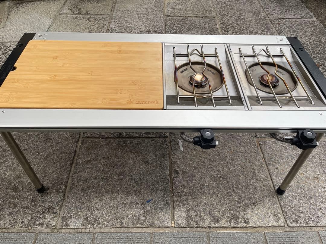スノーピークigt4ユニット大型 アウトドアテーブル 2バーナー付き