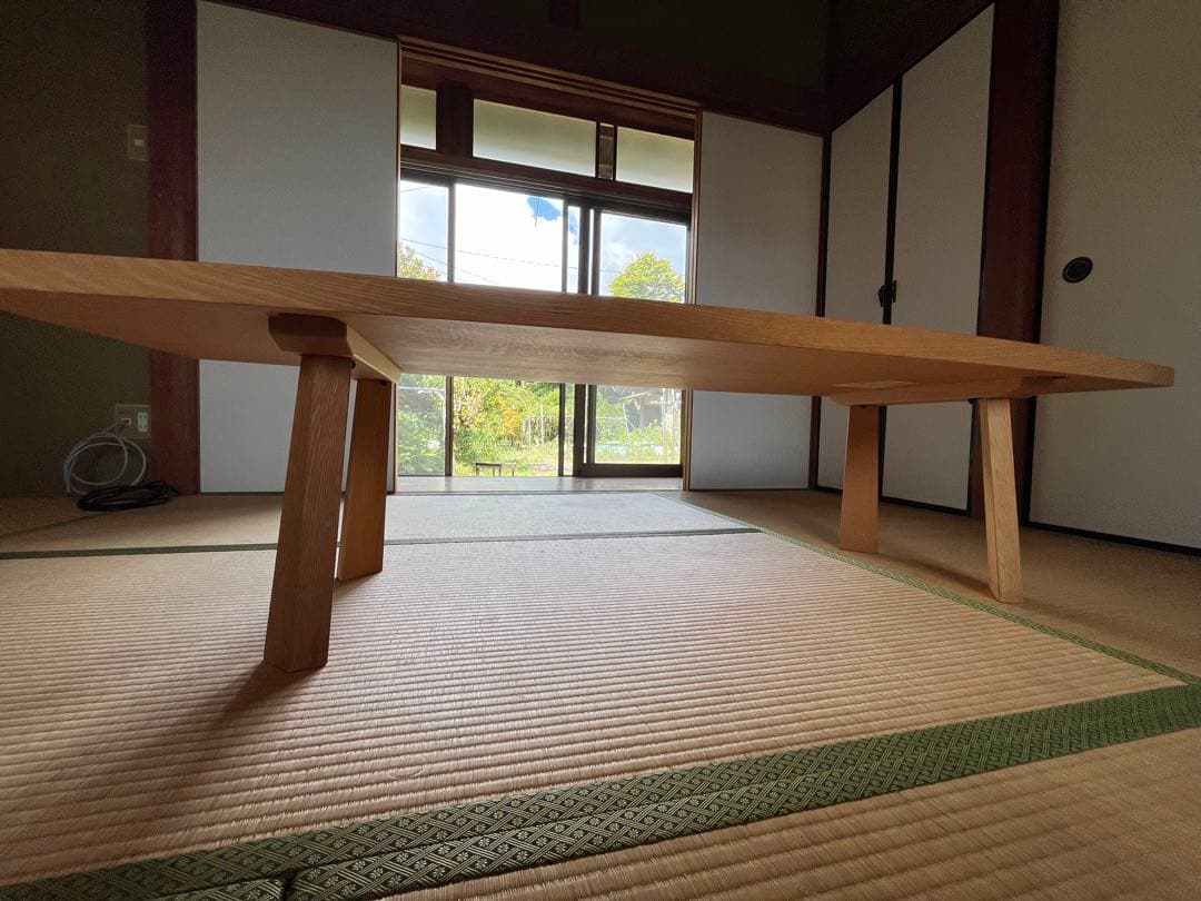 カンディハウス　ローテーブル　天然木（ナラ）　165cm