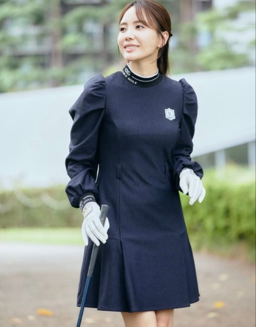 虹　完売品　新品　希少　セルフォード　ゴルフ　裏起毛ロゴデザインワンピース