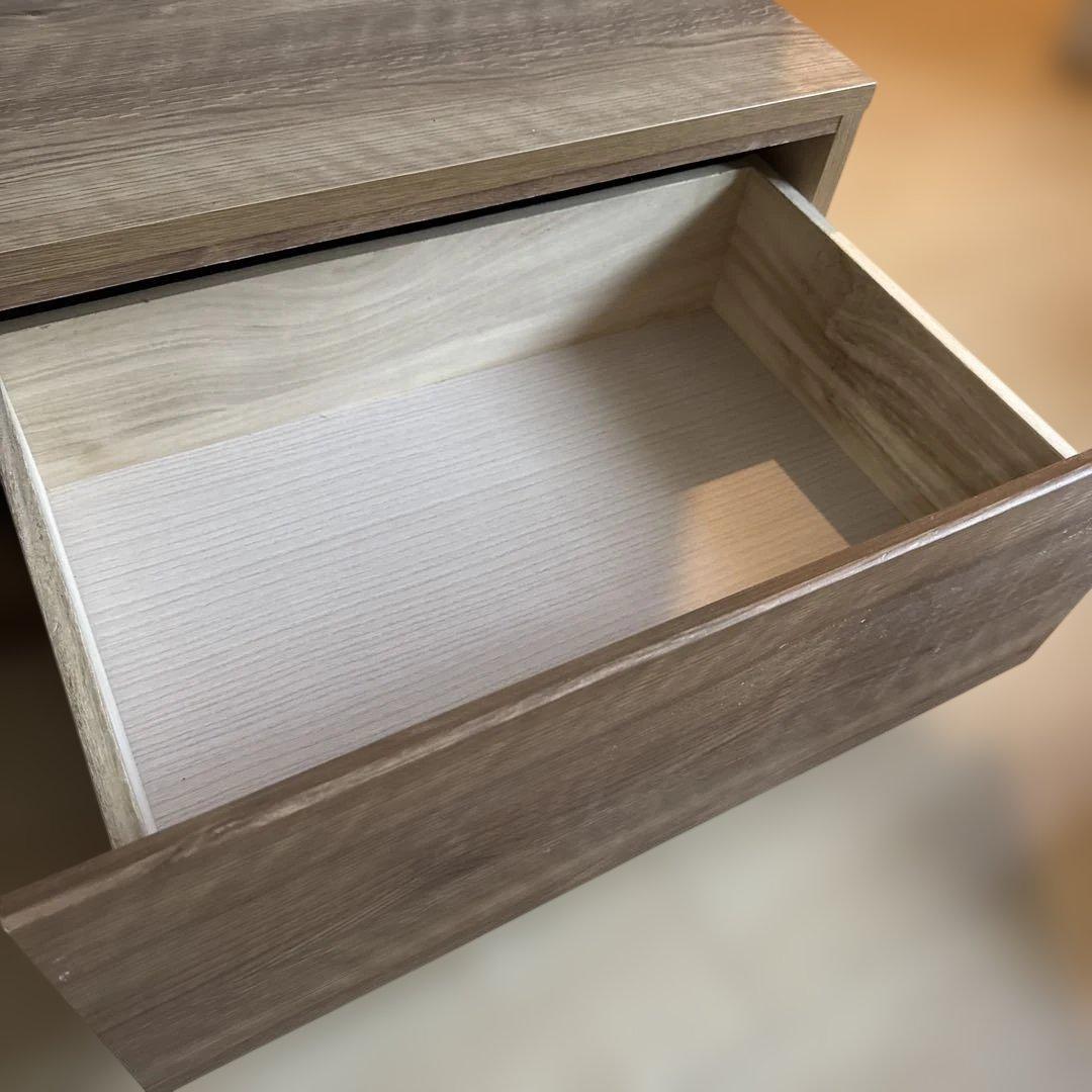 【最終値下げ】木目調シンプルテレビ台 引き出し付き　150cm