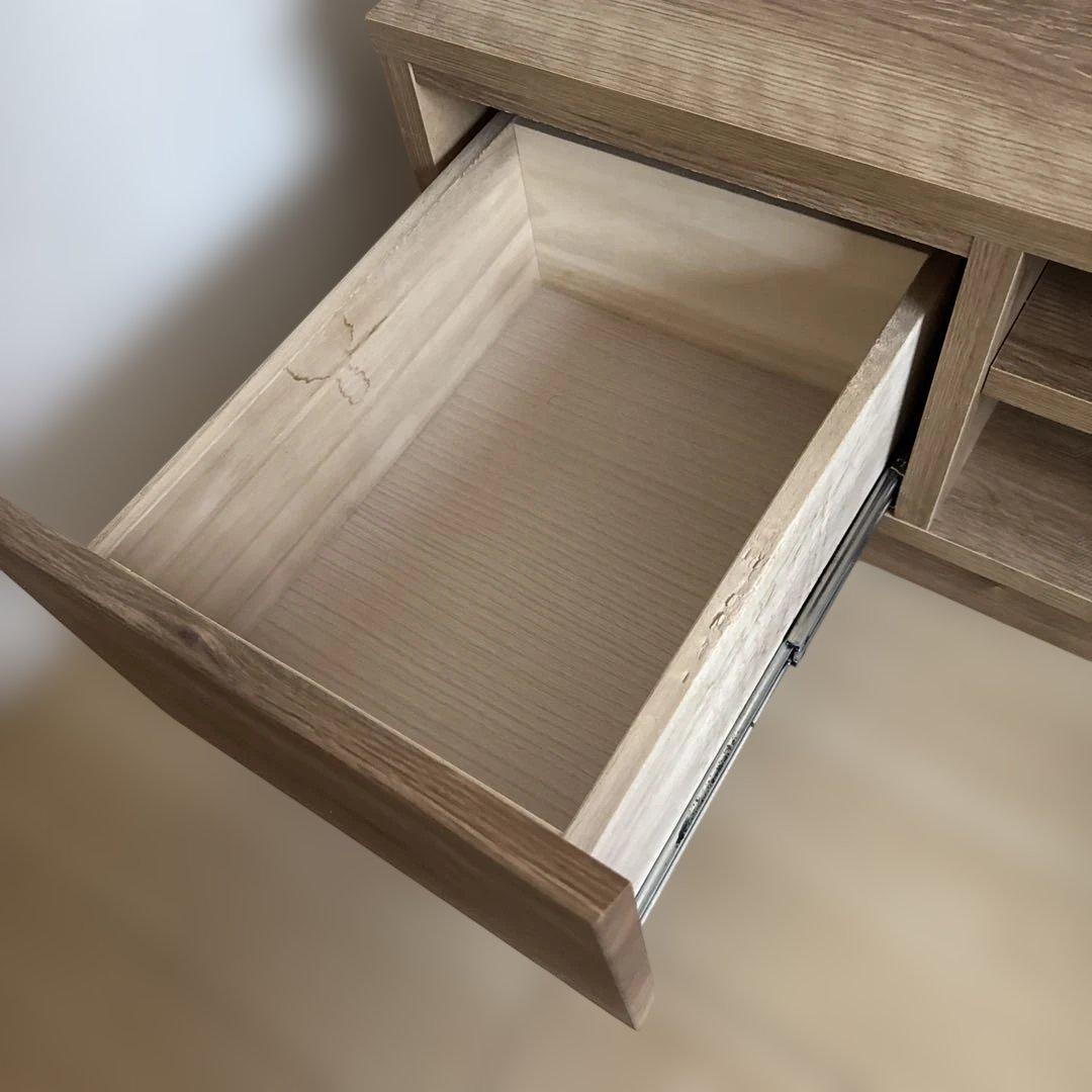 【最終値下げ】木目調シンプルテレビ台 引き出し付き　150cm