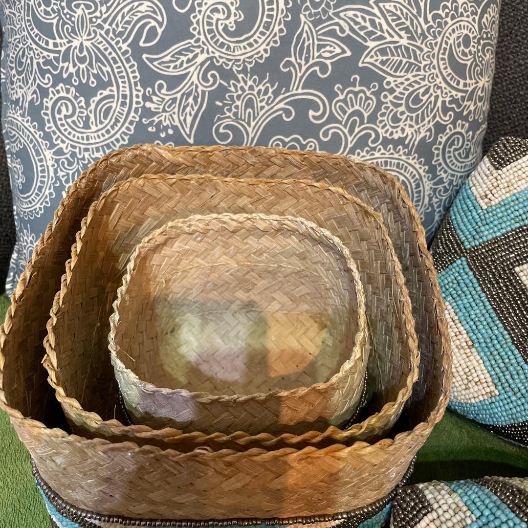 バリのバスケット　ビーズ　ソカシ