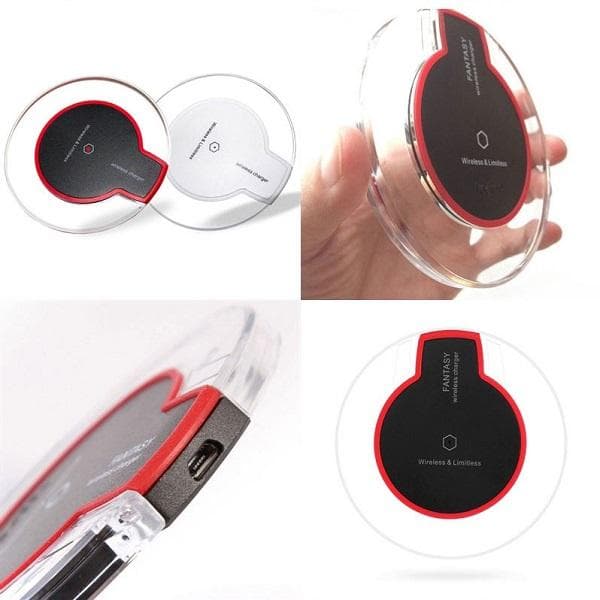 置くだけ簡単！ ワイヤレス充電器 コードレス Qi規格 省スペース ブラック