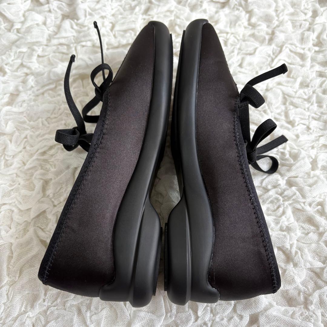 LETALON ルタロン Lダブルリボンバレリーナ バレエシューズ 黒 23cm