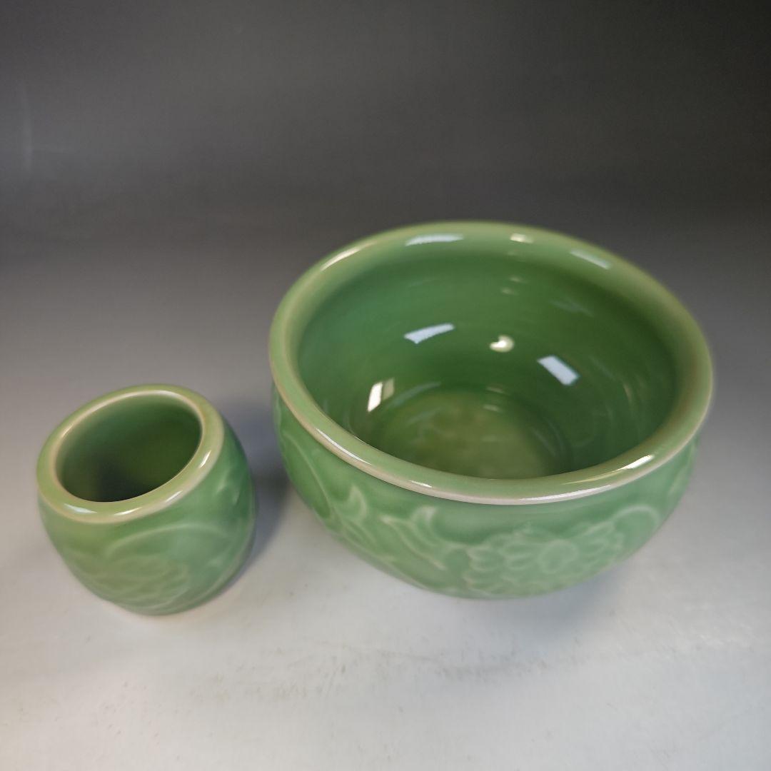 イ890 皆具『平安　手塚祥堂』『天竜寺唐草文　台子　皆具　共箱』茶道具