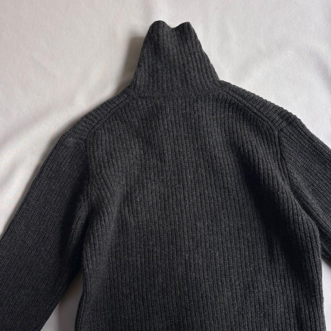 00s COMME CA ISM wool ds knit レザー切替