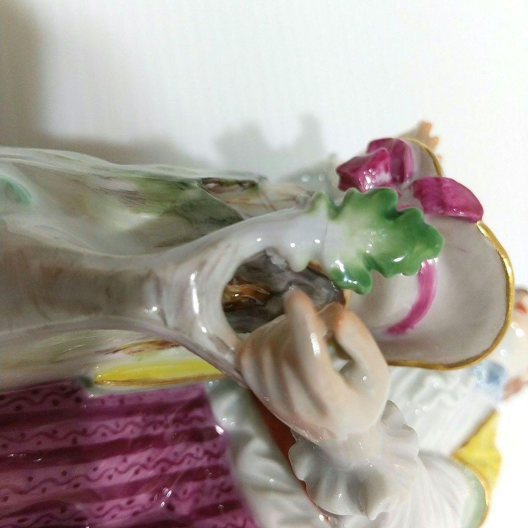 マイセン 鳥の巣を持つ少年 人形 フィギュリン 置物 meissen