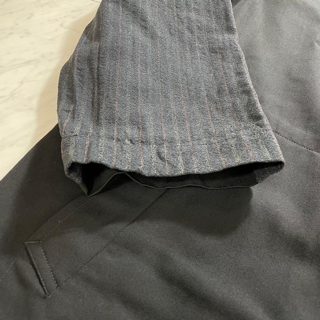 コムデギャルソンオムプリュス ロングコート 異素材切り替え AD1992 M 黒