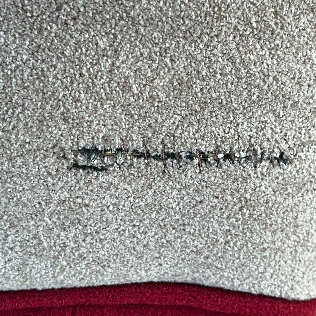 【アンティーク】ベロアストライプソファ 1人掛けソファ 昭和レトロ 古家具