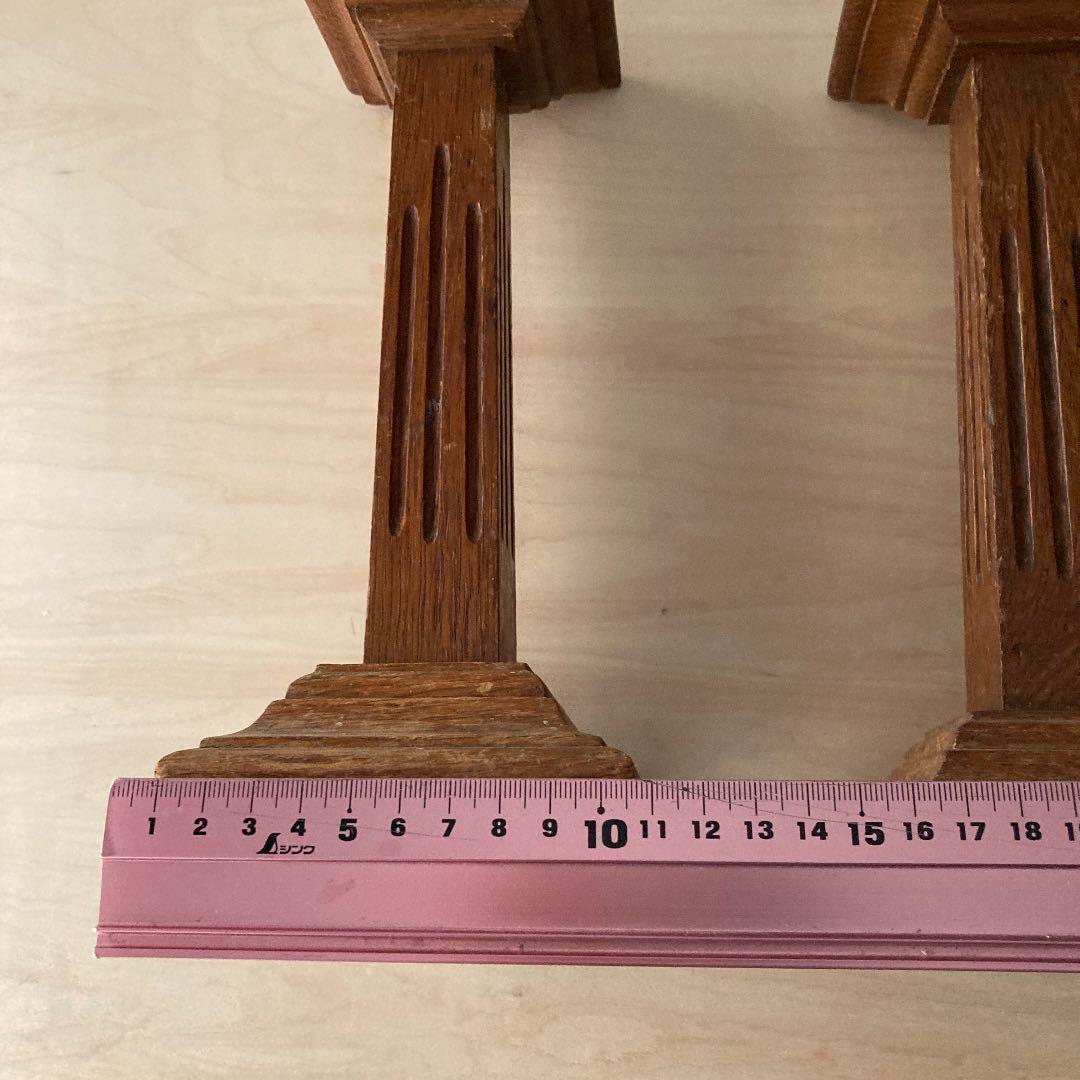 セールフランスアンティーク花器　木製飾り台　ビンテージ　ブロカント　1930年代