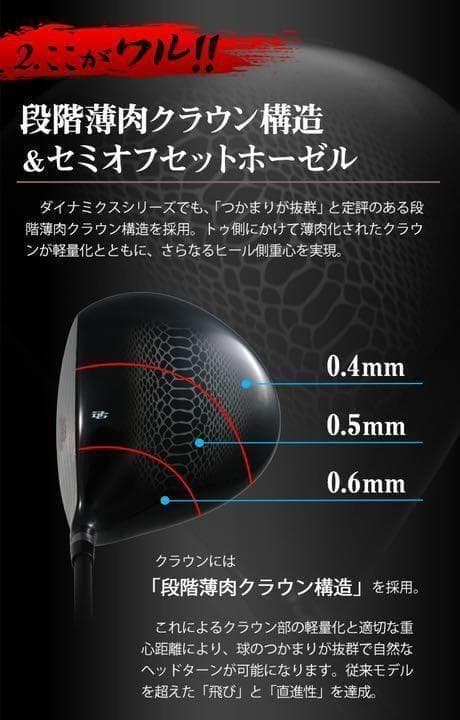 新登場 ドクロが輝くワル専用! 実質高反発の激飛び適合! ダイナゴルフ 悪童