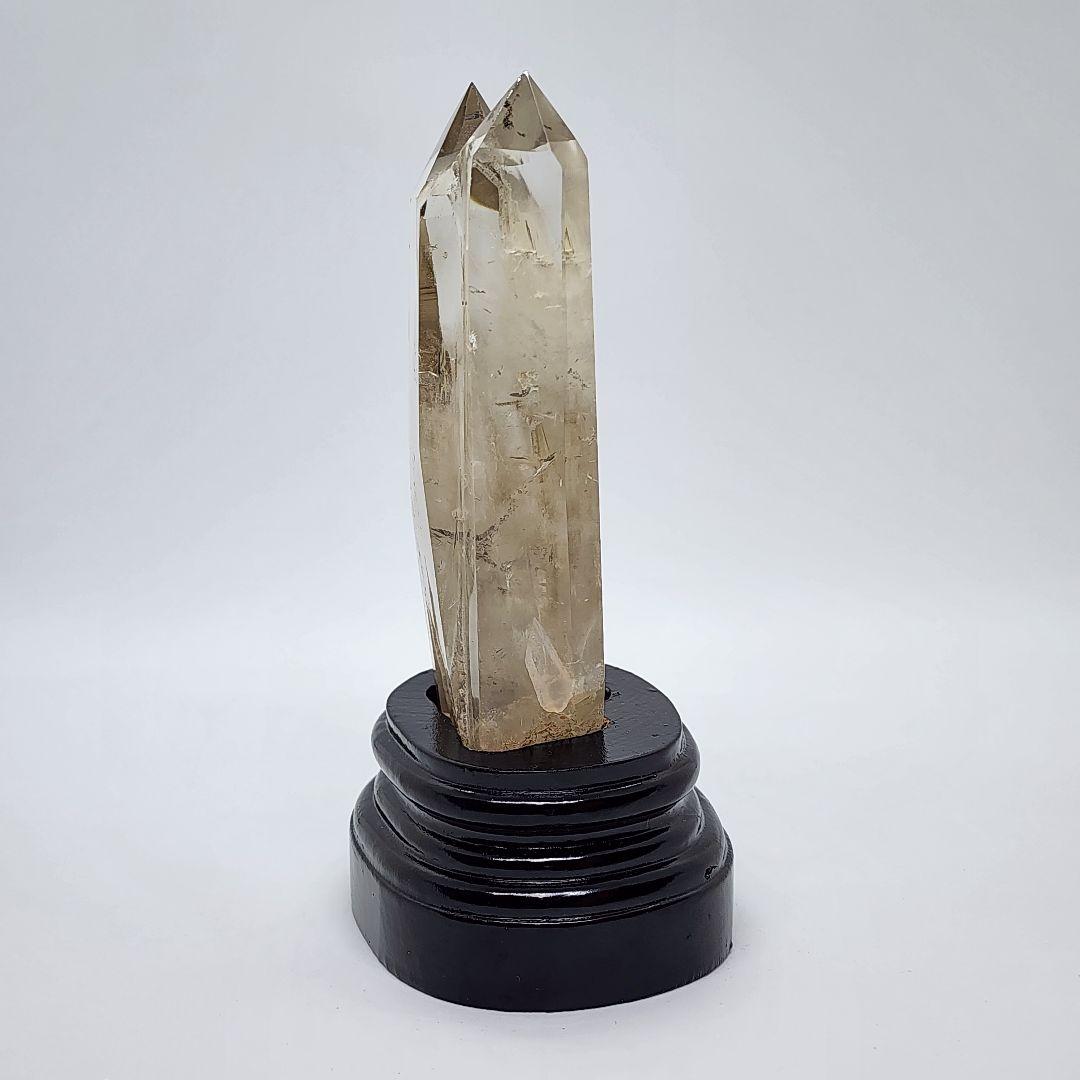 ファントム入りスモーキークォーツ ツインタワー 大型16cm 天然石 原石