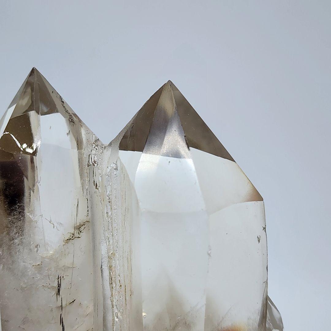 ファントム入りスモーキークォーツ ツインタワー 大型16cm 天然石 原石