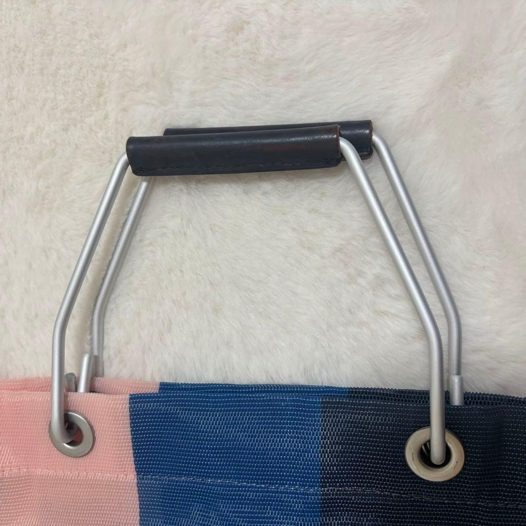 MARNI ストライプ フラワーカフェ エコバッグ メッシュ ハンドル