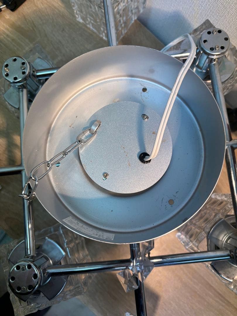 アンプール 8灯 シーリングライト シャンデリア 【中古】