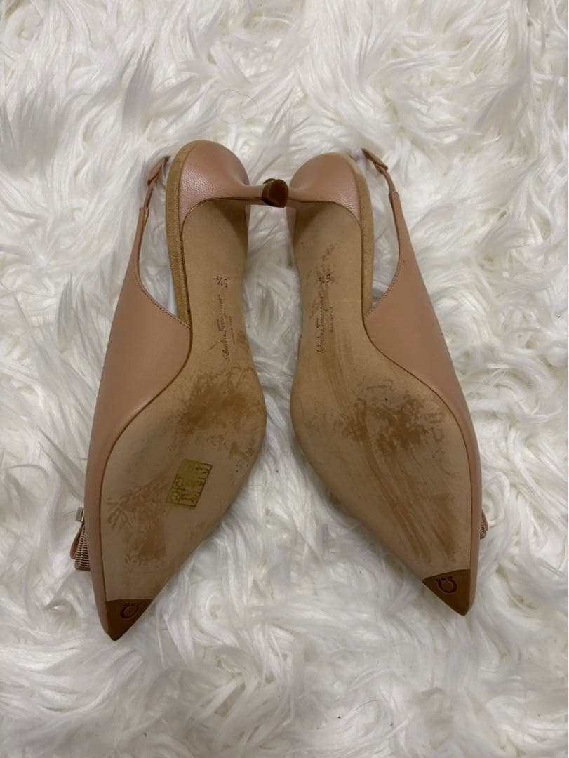 美品 Salvatore Ferragamo パンプス スリングバック 5.5