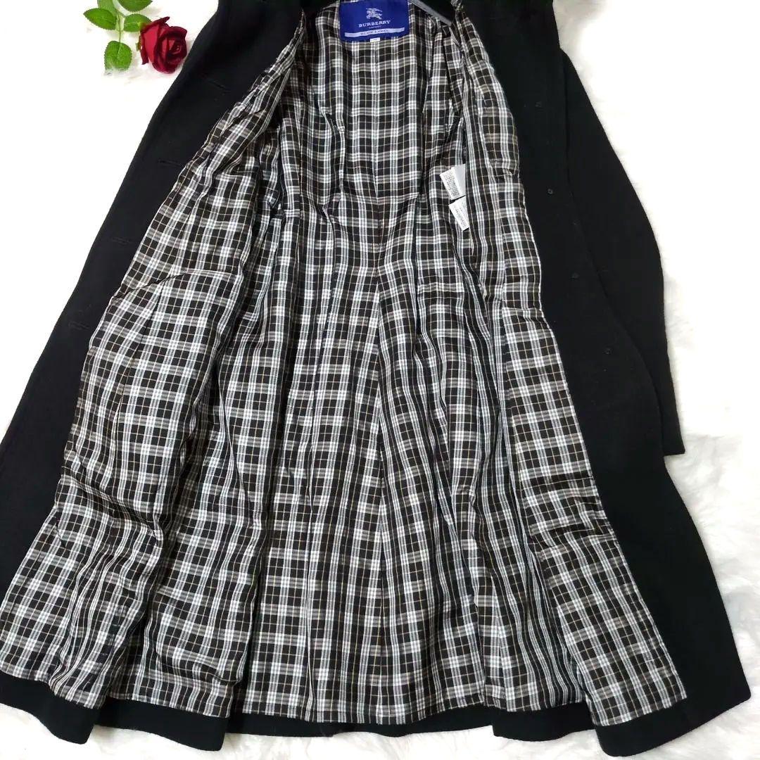 appleバーバリーブルーレーベル フォックスファー ロングコート 38