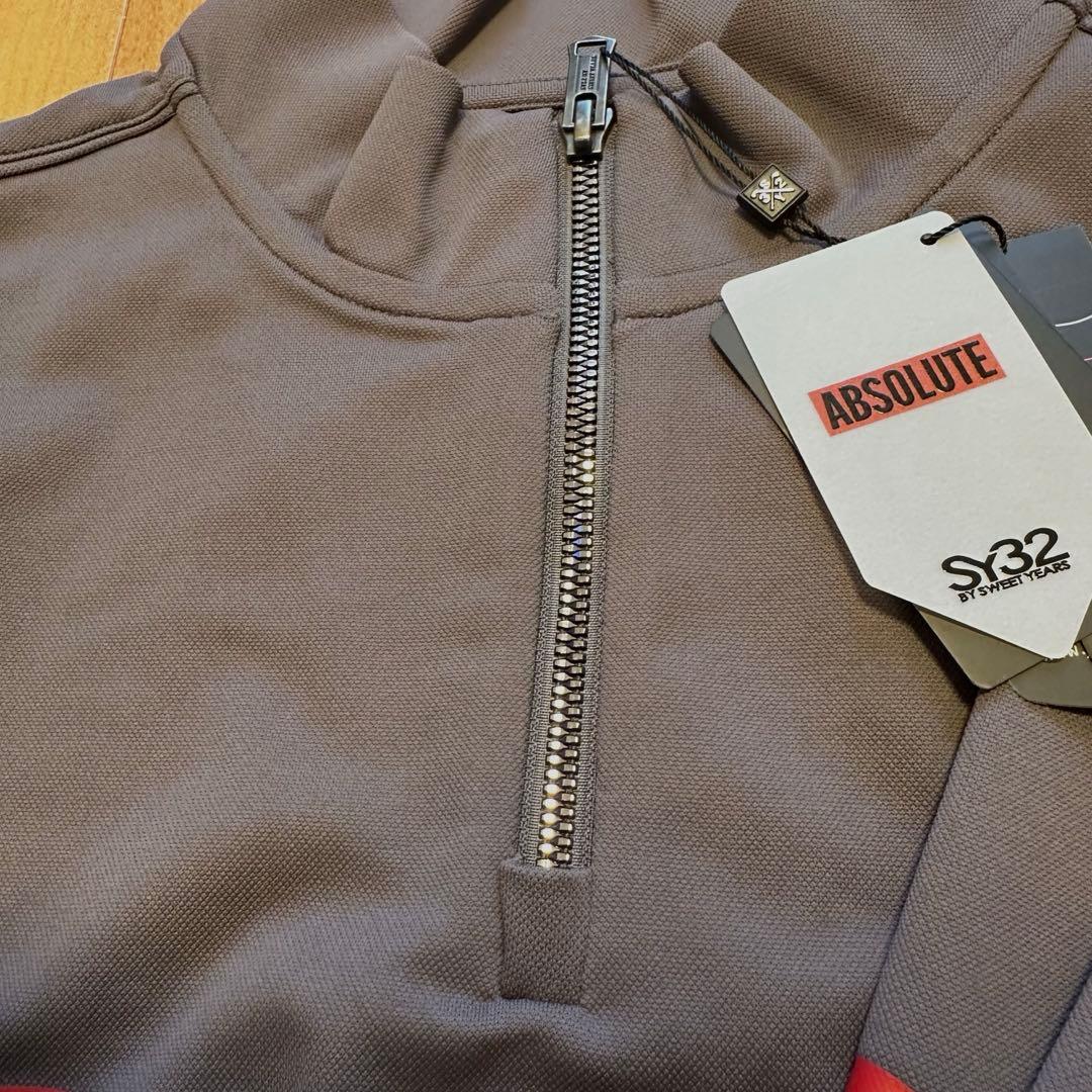 長袖　モックネック　ハーフジップ　メンズ　ゴルフウェア　新品タグ付き　サイズL