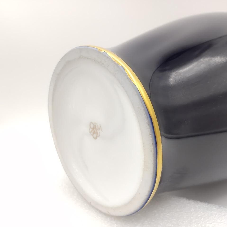 ★箱付★ OKURA 大倉陶園 花瓶 金蝕ぶどう 28cm 花器 金彩 花入