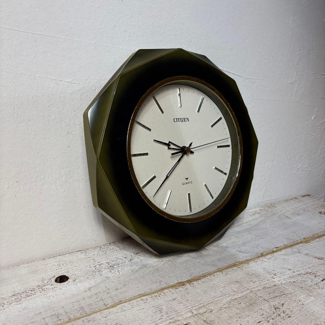 CITIZEN 掛時計 オリーブカラー ヴィンテージ ミッドセンチュリー