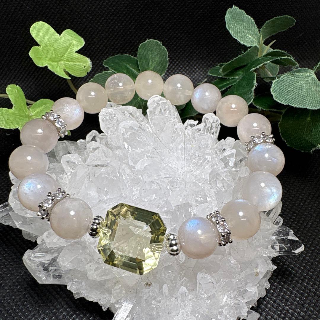 ＊momo様お取置き9/8＊【高品質】シトリン　宝石カット　ピンクムーンストーン