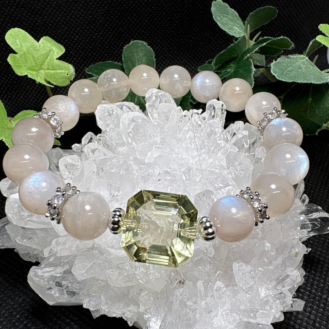 ＊momo様お取置き9/8＊【高品質】シトリン　宝石カット　ピンクムーンストーン