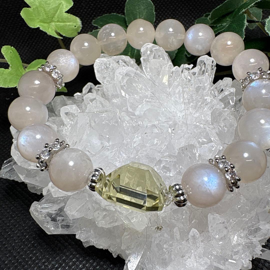 ＊momo様お取置き9/8＊【高品質】シトリン　宝石カット　ピンクムーンストーン