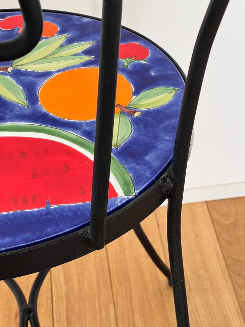 イタリア ニーノパルッカ チェア1脚 フルーツペイント ガーデン