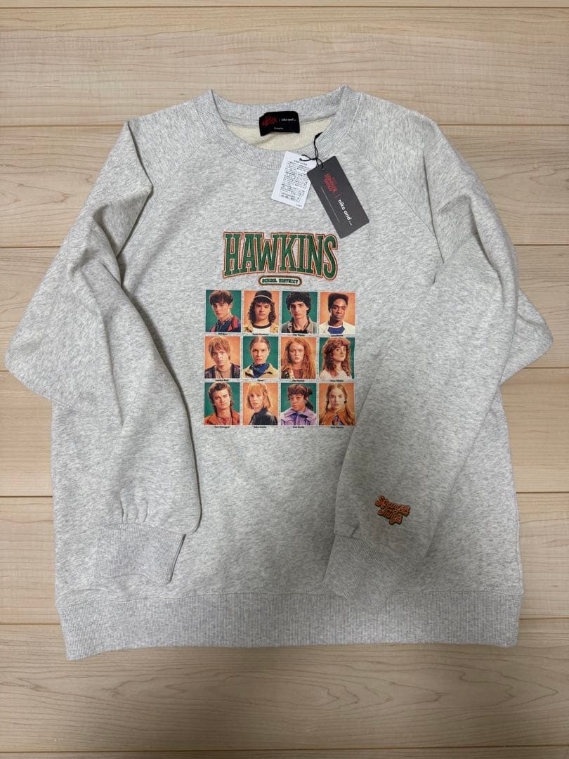ストレンジャーシングス　ニコアンド　スウェット　ホーキンス