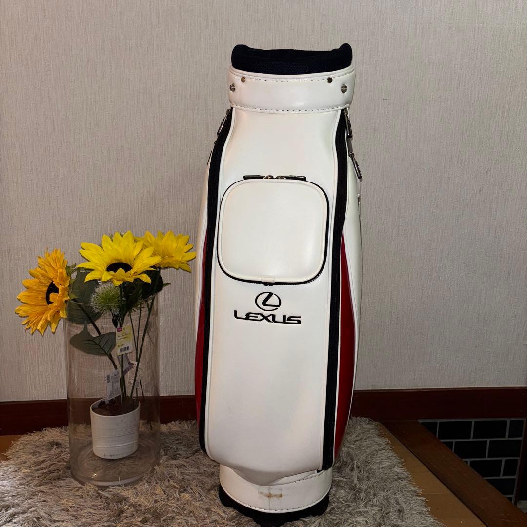 LEXUS ゴルフキャディバッグ ホワイトレッド