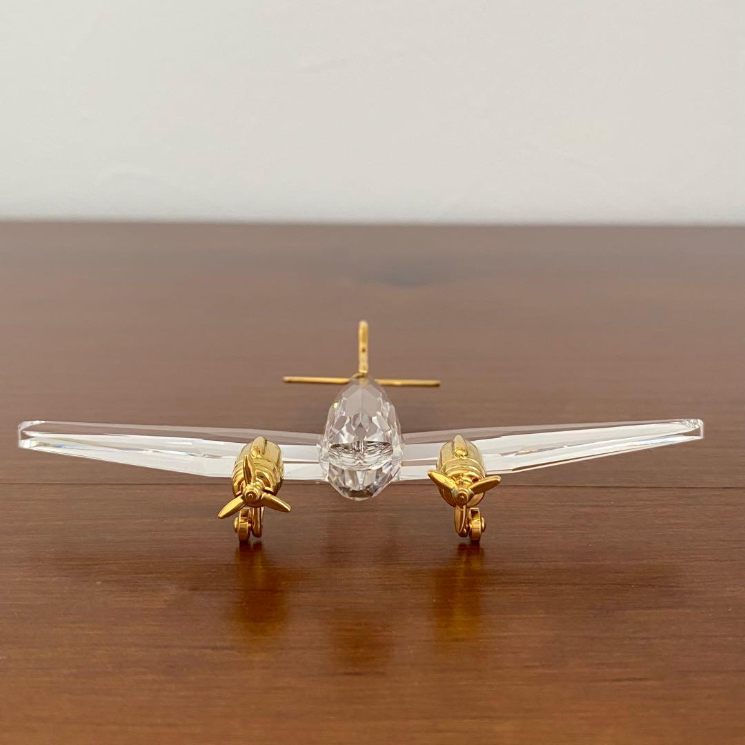 SWAROVSKI スワロフスキー クリスタル 飛行機 置物