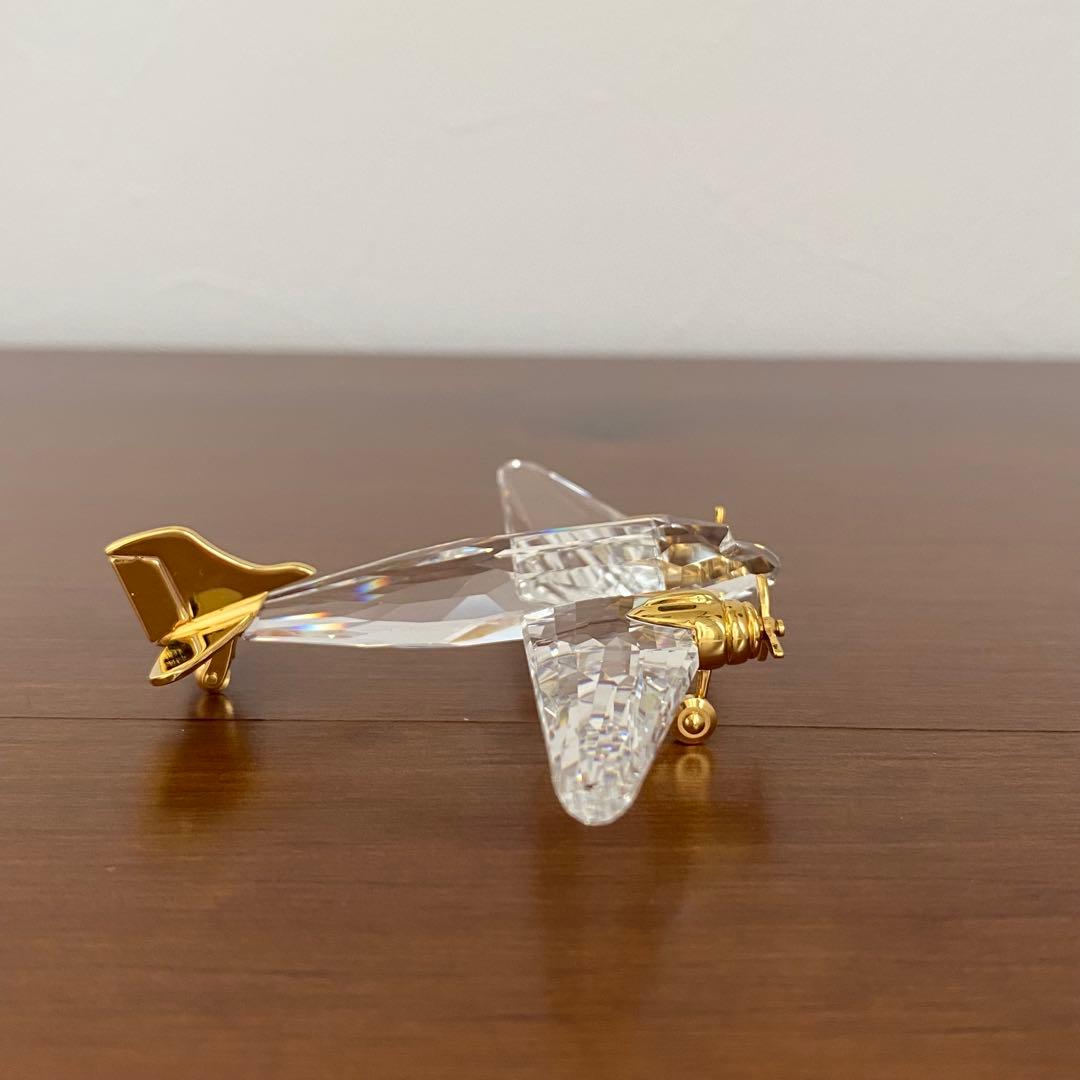 SWAROVSKI スワロフスキー クリスタル 飛行機 置物