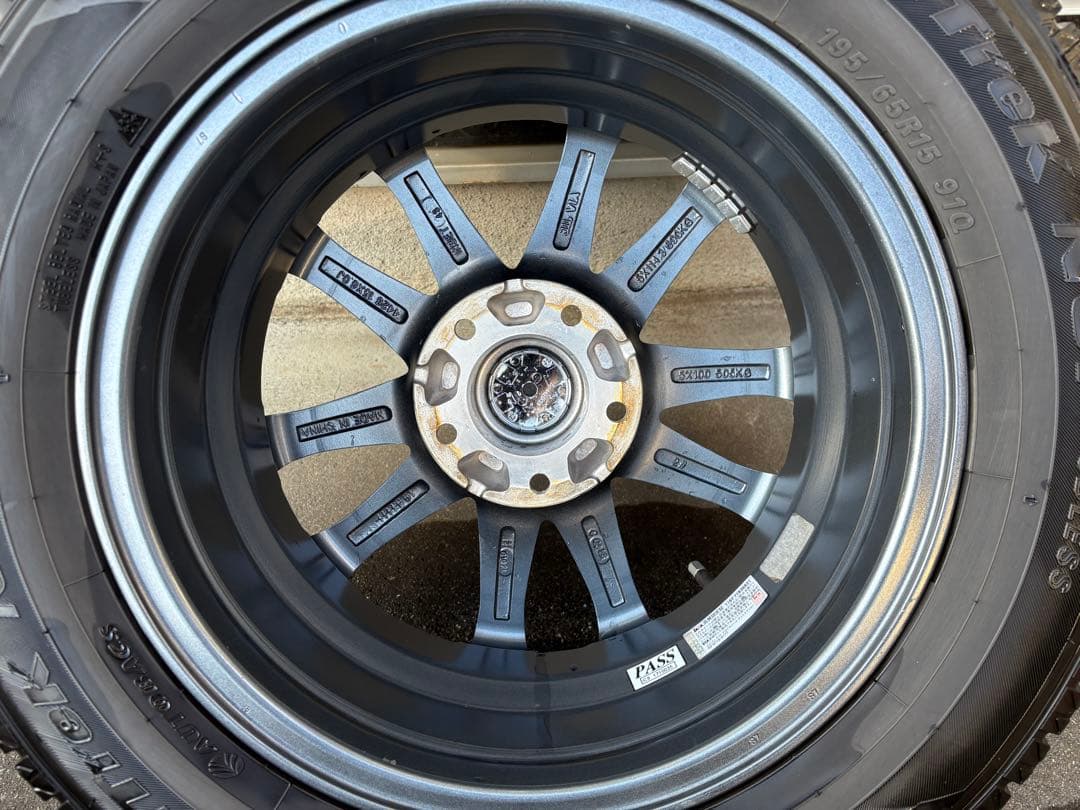 195/65R15 6J+43 5H PCD114.3スタッドレスホイールセット