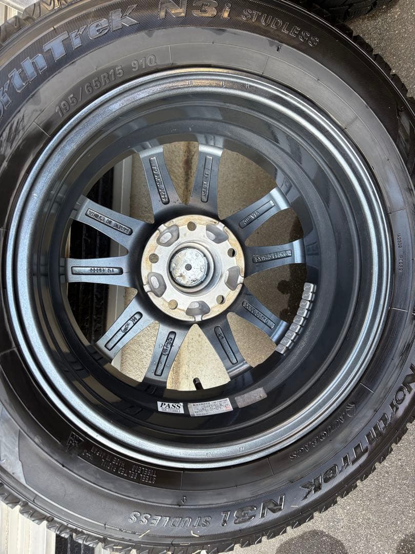 195/65R15 6J+43 5H PCD114.3スタッドレスホイールセット