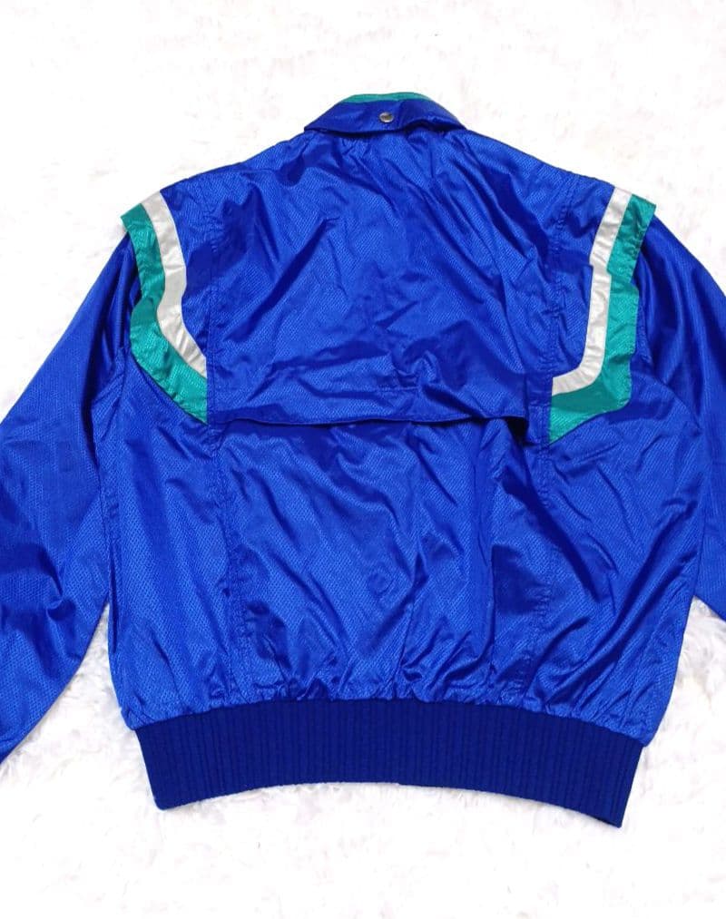 新品 90s adidas ウインドブレーカー セットアップ 上下 ブルー L