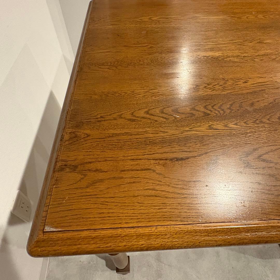 浜本工芸 片袖机 ナラ材 クラシック 書斎机 学習机 パソコンデスク オーク材