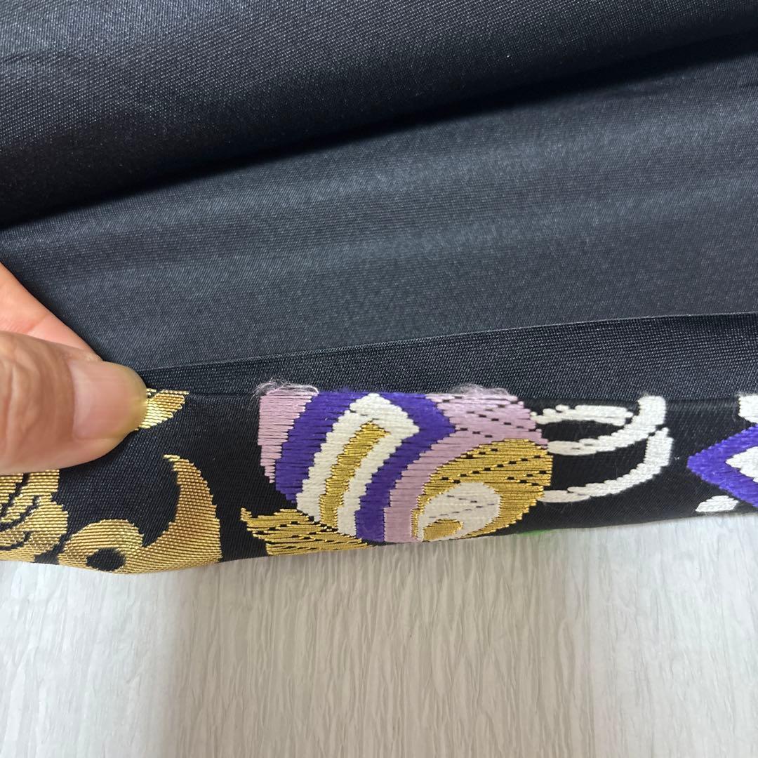 七五三　正絹　西陣織　袋帯　ジュニア帯　７歳　十三詣り