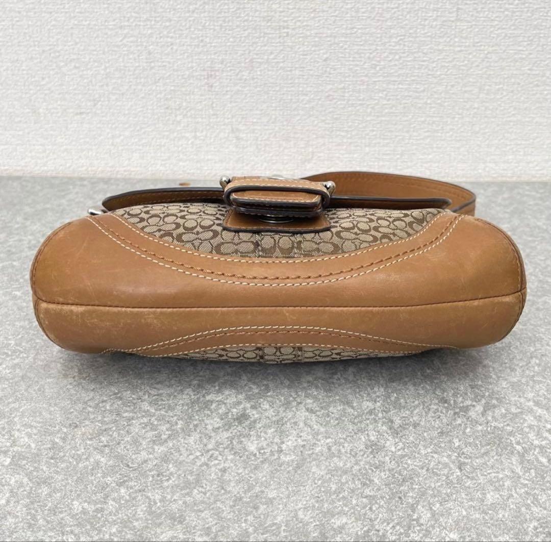 COACH ワンショルダーバッグ ミニシグネチ ヤーソーホーブラウン y2k