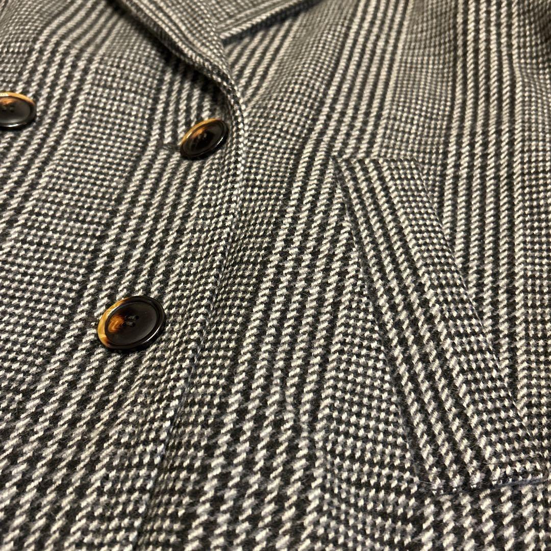 【美品】ジャーナルスタンダードレリューム ダブルカラーチェックコート　茶　36