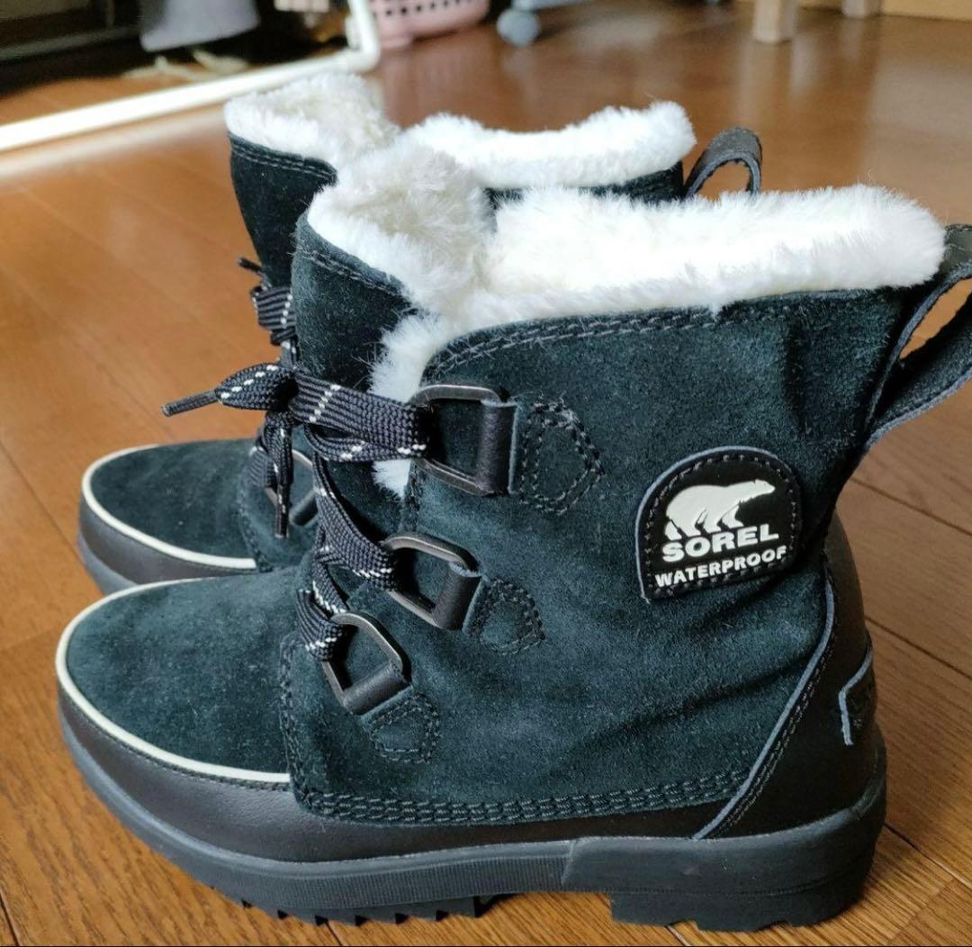 SOREL ソレル ブーツ 美品 25cm ブラック ムートンブーツ