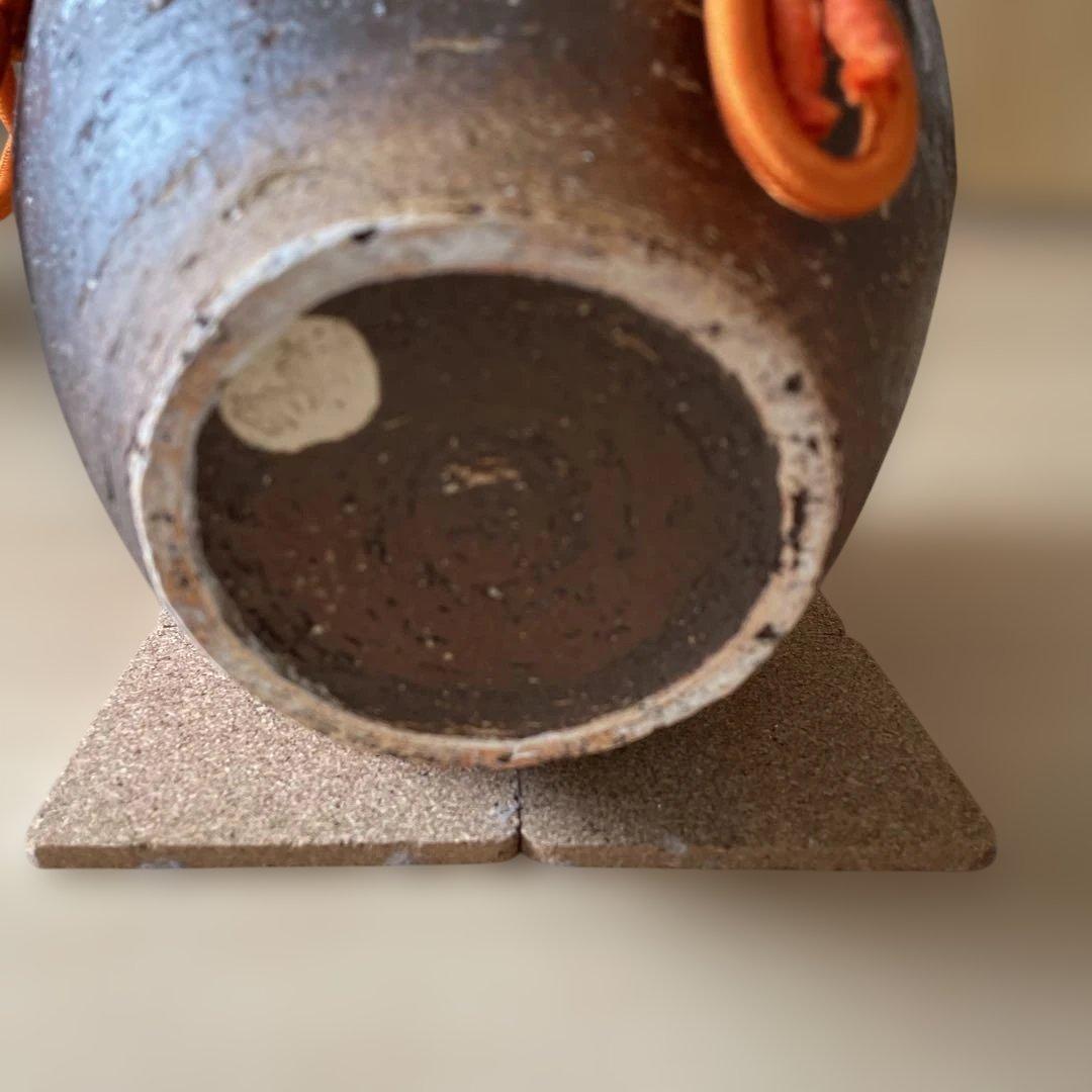 茶道　飾り壺　呂宗写し　鳴滝窯　城岳造