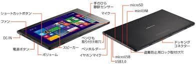富士通Tab Q704 core i3/SSD128G/12インチ/OFFICE