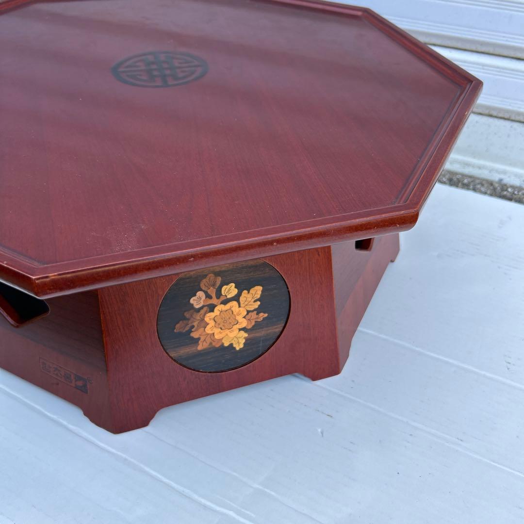 八角形の木製座卓　韓国ちゃぶ台